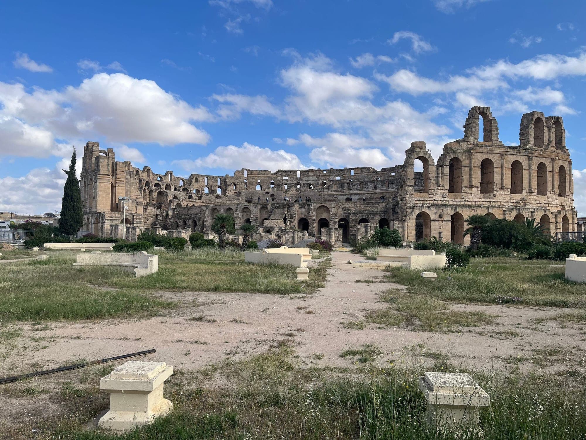 The Roman amphitheatre of El Jem from outside
