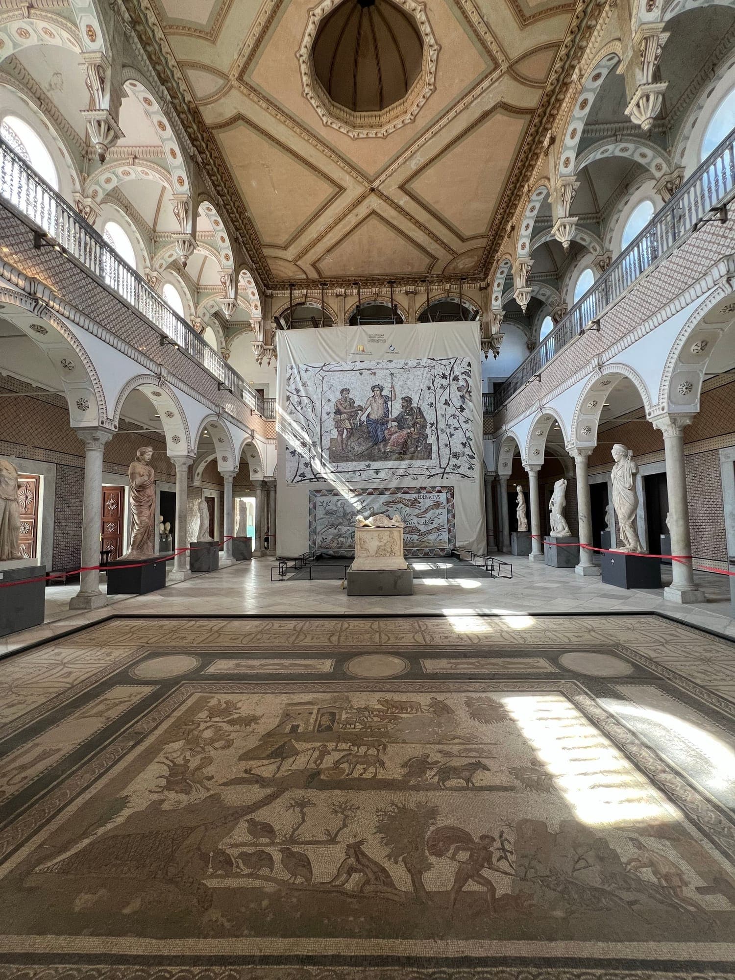 The grand mosaic hall of the Bardo National Museum
